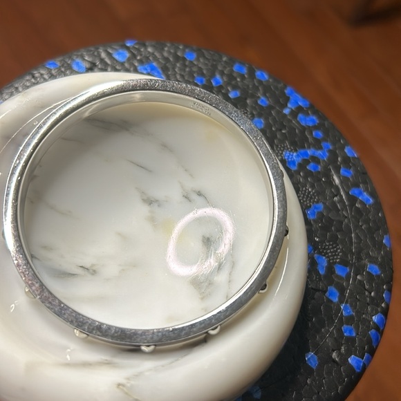 Coach Silver Tone and Purple Enamel Bangel - Picture 5 of 12